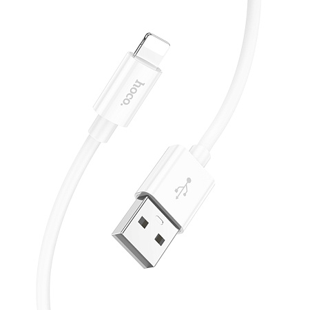 USB дата кабель Lightning, HOCO, X87, 1M, силиконовый, белый