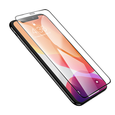 Защитное стекло на iPhone XR/11 (G777), HOCO, anti-static, черное