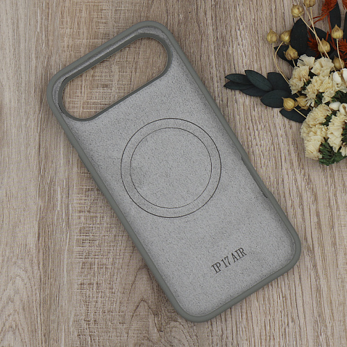 Чехол-накладка для iPhone 17 Air, Silicon Case, магнитный (MagSafe), без лого, X-CASE, серый