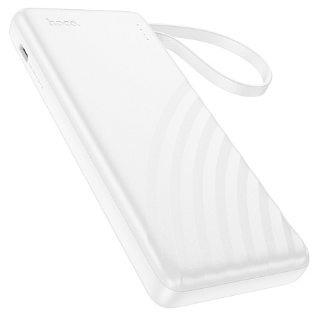 Универсальный Доп. Аккумулятор 5000mAh, J129, HOCO, 1 USB (5V/2A), провод Type-C, белый