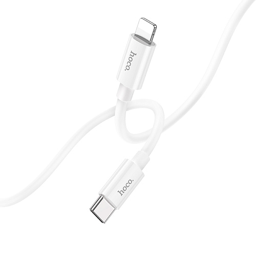 Кабель Lightning to Type-C (PD), HOCO, X87, 1м, силиконовый, белый