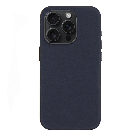 Чехол-накладка для iPhone 15 Pro Max, тканевый, магнитный (MagSafe), без лого, X-CASE, черный