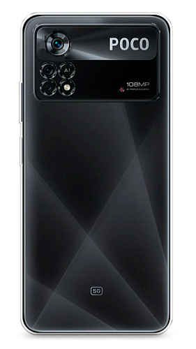 Чехол силиконовый для Xiaomi Poco X4 Pro (5G), X-CASE, прозрачный