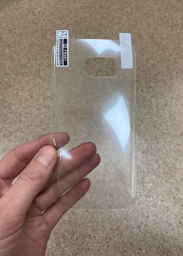 Защитная пленка на Samsung G935, Galaxy S7 Edge, front+back, с загибом, глянцевая