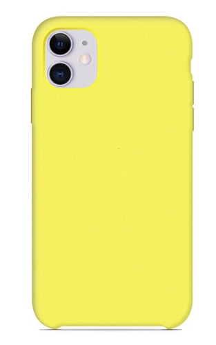 Чехол - накладка для iPhone 11, Silicon Case, желтый