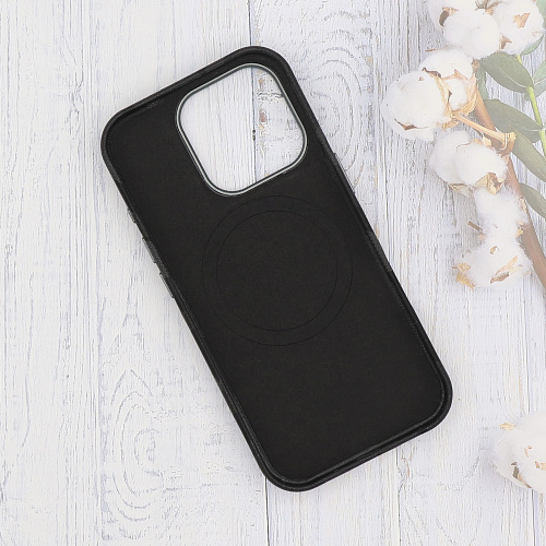 Чехол-накладка для iPhone 16 Pro, камуфляж, магнитный (MagSafe), без лого, X-CASE, черный