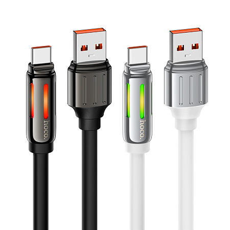 USB Кабель Type-C, 5A, HOCO, U136, 1.2м, черный