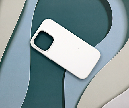 Чехол-накладка для iPhone 14 Pro, Silicon Case, без лого, белый