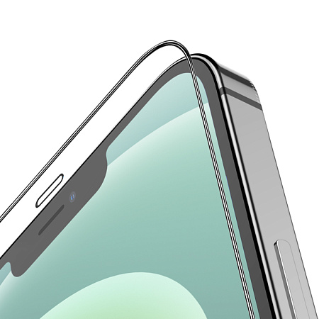 Защитное стекло на iPhone 12 Pro Max (6.7) G8, HOCO, 3D Full screen fine edge anti-fall tempered glass, черное