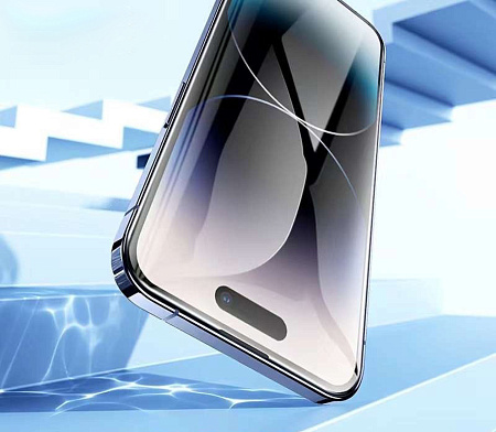 Защитное стекло для iPhone 15 Pro, G1, HOCO, Flash attach full screen silk screen HD tempered glass, черное
