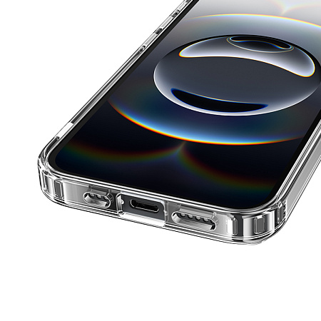 Чехол силиконовый для iPhone 16e, Магнитный (MagSafe), HOCO, прозрачный