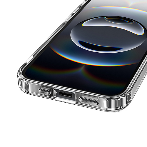 Чехол силиконовый для iPhone 16e, Магнитный (MagSafe), HOCO, прозрачный