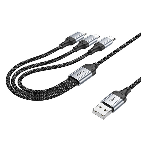 USB   Lightning+Micro+Type-C, X102, HOCO, 