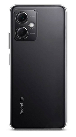 Чехол силиконовый для Xiaomi Redmi Note 12 (5G)/Poco X5 (5G), c защитой камеры, X-CASE, прозрачный