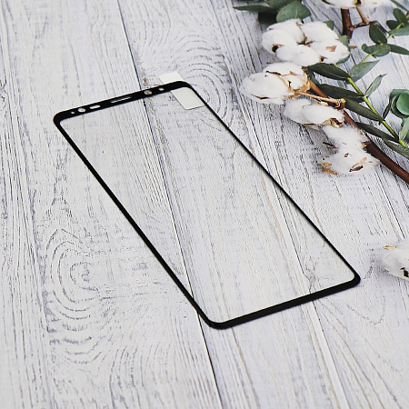 Защитное стекло на Samsung Galaxy S8 Plus/S9 Plus, полный клей, черный, X-CASE