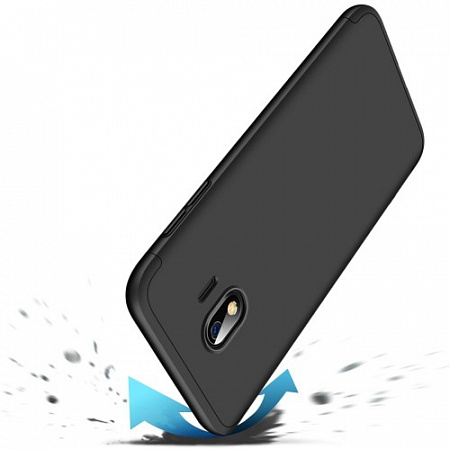 Чехол-накладка для Samsung Galaxy J4 (2018), J400F, из 3х частей, черный