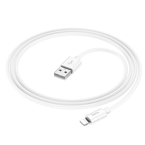 USB дата кабель Lightning, HOCO, X87, 1M, силиконовый, белый