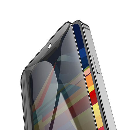 Защитное стекло для iPhone 15/16, A12 Pro, HOCO, 3D full screen HD tempered glass, черное