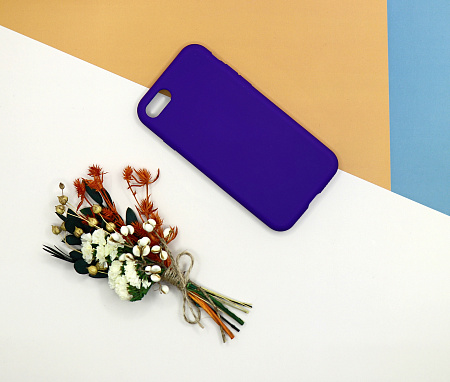 Чехол - накладка для iPhone 7/8/SE (2020), Silicon Case, без лого, индиго