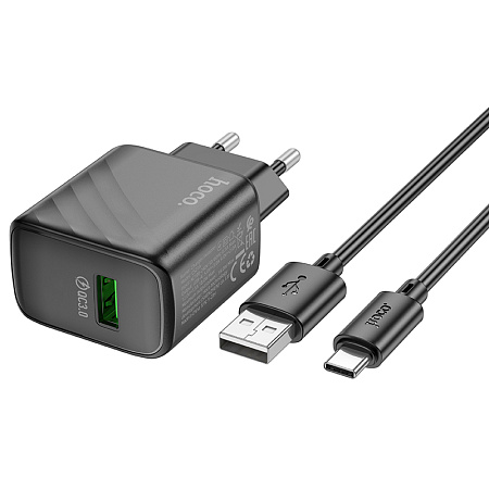, 1 USB 3.0 QC 18W (CS21A), HOCO, Type-C, 