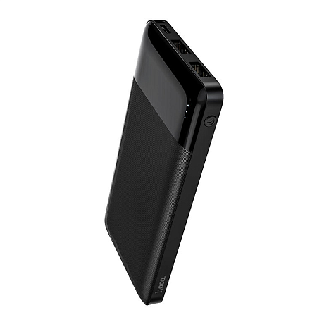 Универсальный Доп. Аккумулятор 10000mAh, J72, HOCO, 2 USB (5V/2.0A), черный