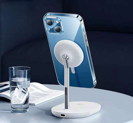 Чехол для iPhone 15, PC+TPU, Магнитный (MagSafe), AS4, HOCO, прозрачный