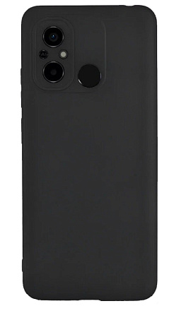 Чехол силиконовый для Xiaomi Redmi 12C (4G)/Redmi 11A/Poco C55, с защитой камеры, X-CASE, черный