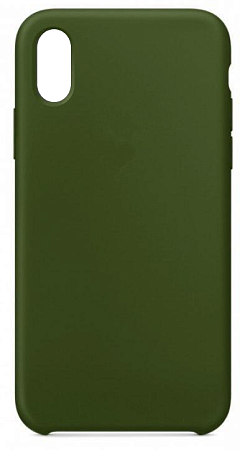 Чехол - накладка для iPhone XR, Silicon Case, тёмно-зелёный