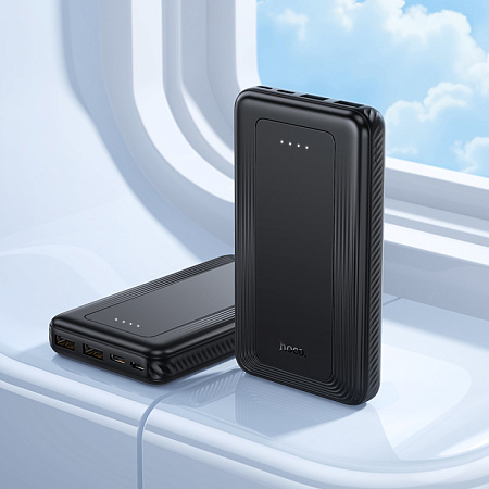 Универсальный Доп. Аккумулятор 10000mAh, J165, HOCO, 2 USB (5V/2.0A), черный