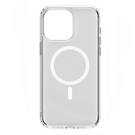 Чехол силиконовый для iPhone 15 Pro (6.1), Магнитный (MagSafe), X-CASE, прозрачный
