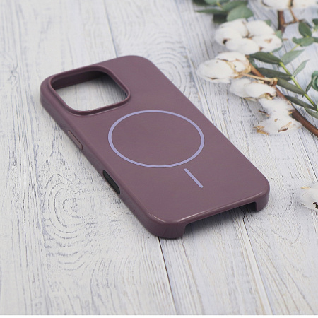 Чехол-накладка для iPhone 16 Pro Max, глянцевый, магнитный (MagSafe), без лого, X-CASE, фиолетовый