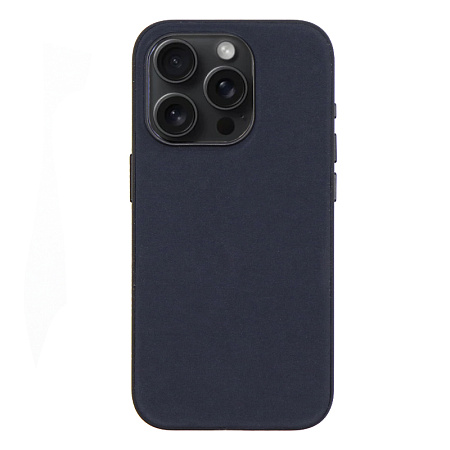 Чехол-накладка для iPhone 15 Pro, тканевый, магнитный (MagSafe), без лого, X-CASE, черный