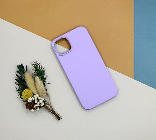 Чехол - накладка для iPhone 12/12 Pro, Silicon Case, без лого, сиреневый