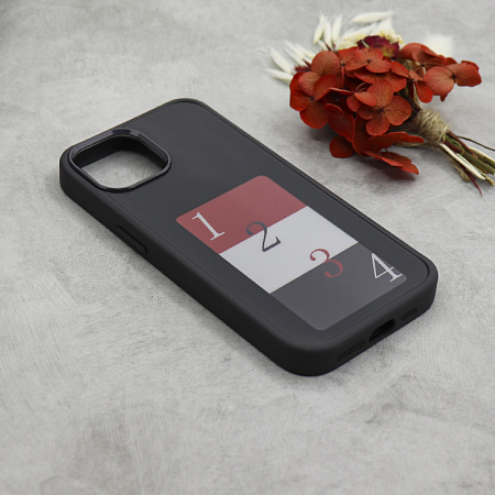 Чехол-накладка для iPhone 15, с экраном, без лого, X-CASE, черный