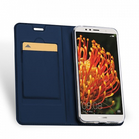Чехол-книжка для Huawei Honor 7A Pro/Y6 (2018)/Y6 Prime(2018), DU DU, боковой, синий