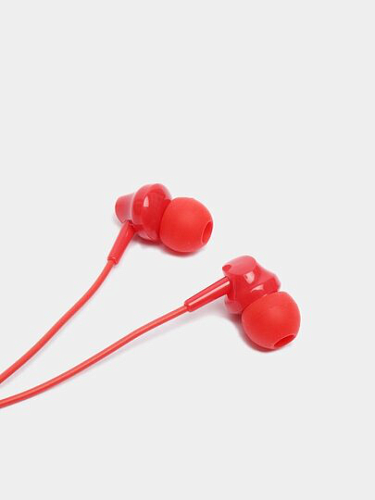 Проводные наушники M14 Universal Earphone, вакуумные с микрофоном, HOCO, красные