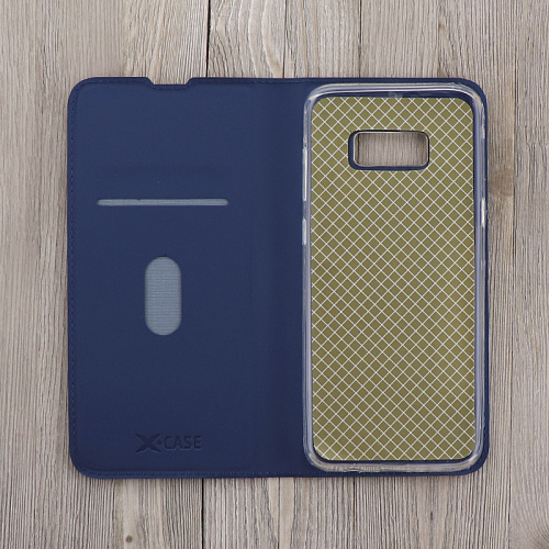 Чехол-книжка для Samsung Galaxy S8 Plus/S8 Edge, X-CASE, боковой, синий
