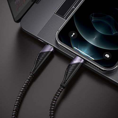 Кабель Lightning to Type-C (PD), HOCO, U95, Fast Charge, черный