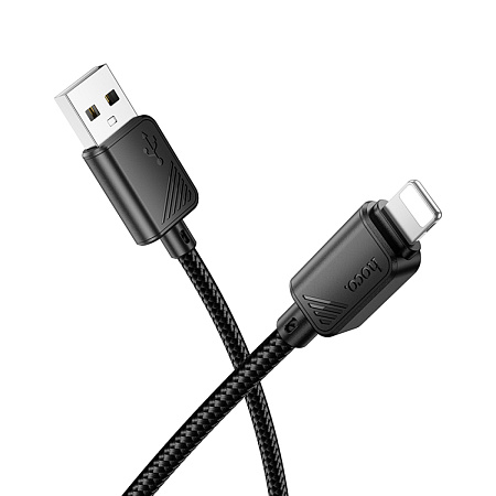 USB дата кабель Lightning, HOCO, X113, 1м, черный