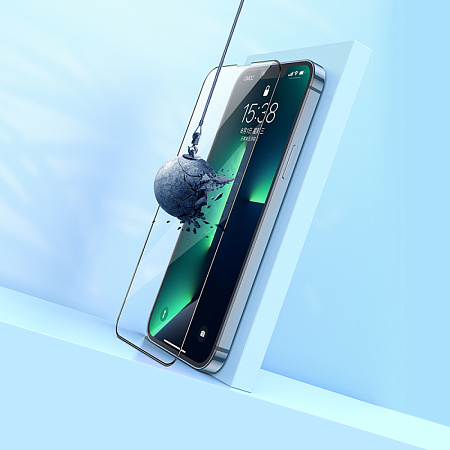 Защитное стекло на iPhone 12 Pro Max (6.7) G14, HOCO, Guardian shield series full-screen HD tempered glass, черное