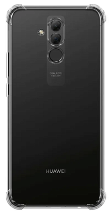 Чехол силиконовый для Huawei Mate 20 Lite, усиленные края, прозрачный