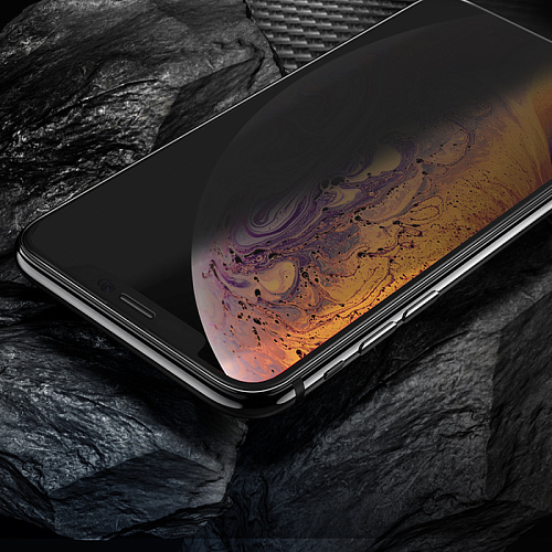 Защитное стекло на iPhone XS Max/11 Pro Max (A34 Plus), HOCO, Антишпионское стекло, черное
