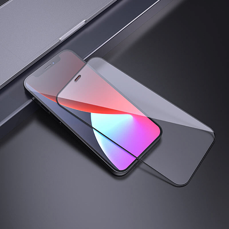 Защитное стекло на iPhone 12 Pro Max (6.7) A12 Plus, HOCO, Nano 3D full screen, черное