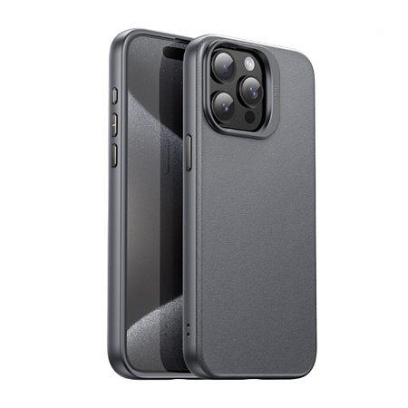 Чехол для iPhone 15 Pro Max, TPU+PU, Магнитный (MagSafe), AS8, HOCO, серый