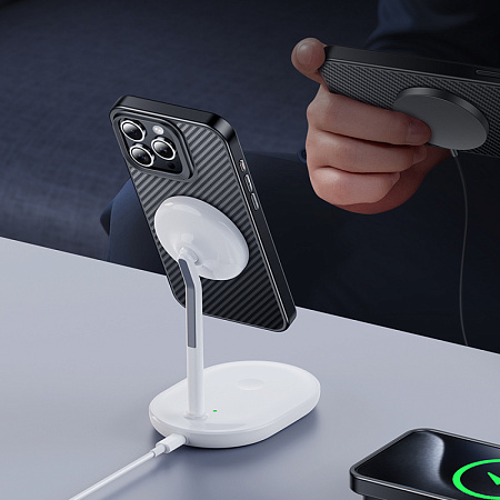 Чехол для iPhone 15 Pro, TPU, Магнитный (MagSafe), AS7, HOCO, черный
