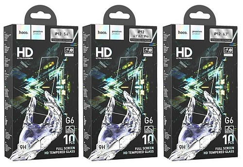 Защитное стекло на iPhone 13 mini (5.4) G6, HOCO, прозрачное
