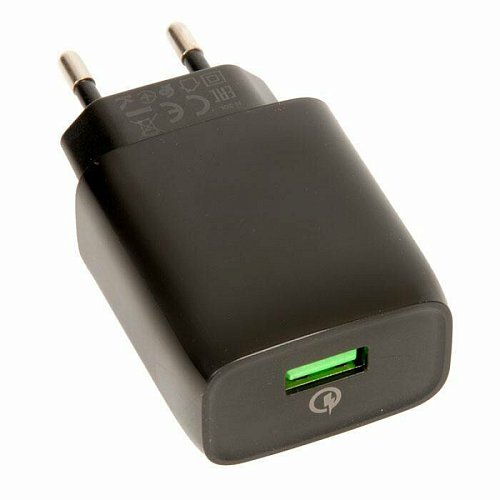 Сетевое зарядное устройство, 1 USB 3.0A (C72Q), HOCO, черный