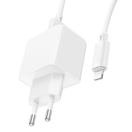 Сетевое зарядное устройство, 1 USB 2.1A (CS11A), HOCO, Lightning, белый