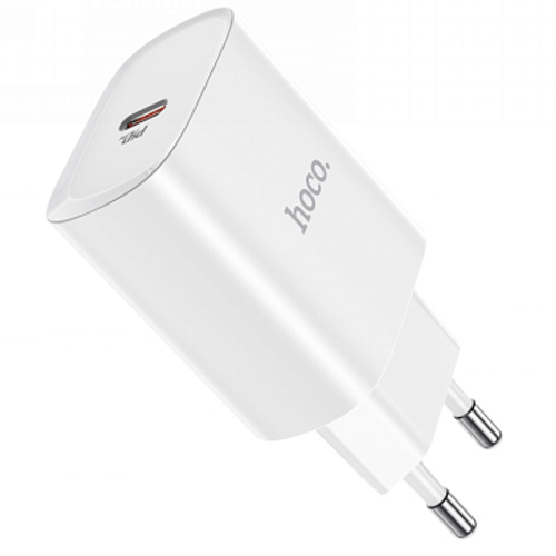 Сетевое зарядное устройство, 1 PD 20W + 1 USB 3.0 QC (N14), HOCO, Умная зарядка, белый