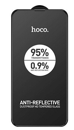 Защитное стекло для iPhone 14 Pro, A32, HOCO, AR Anti-reflection tempered glass, черное